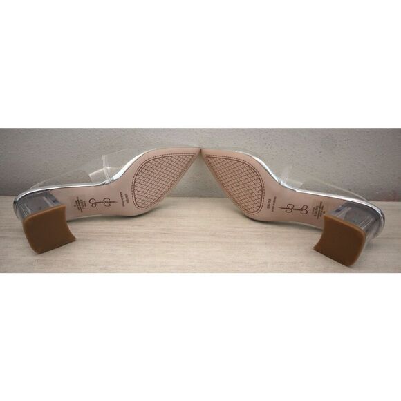 Jessica Simpson Women's Sz 8.5M Clear Syrina Lucite Slingback Pumps Heels - Picture 4 of 12